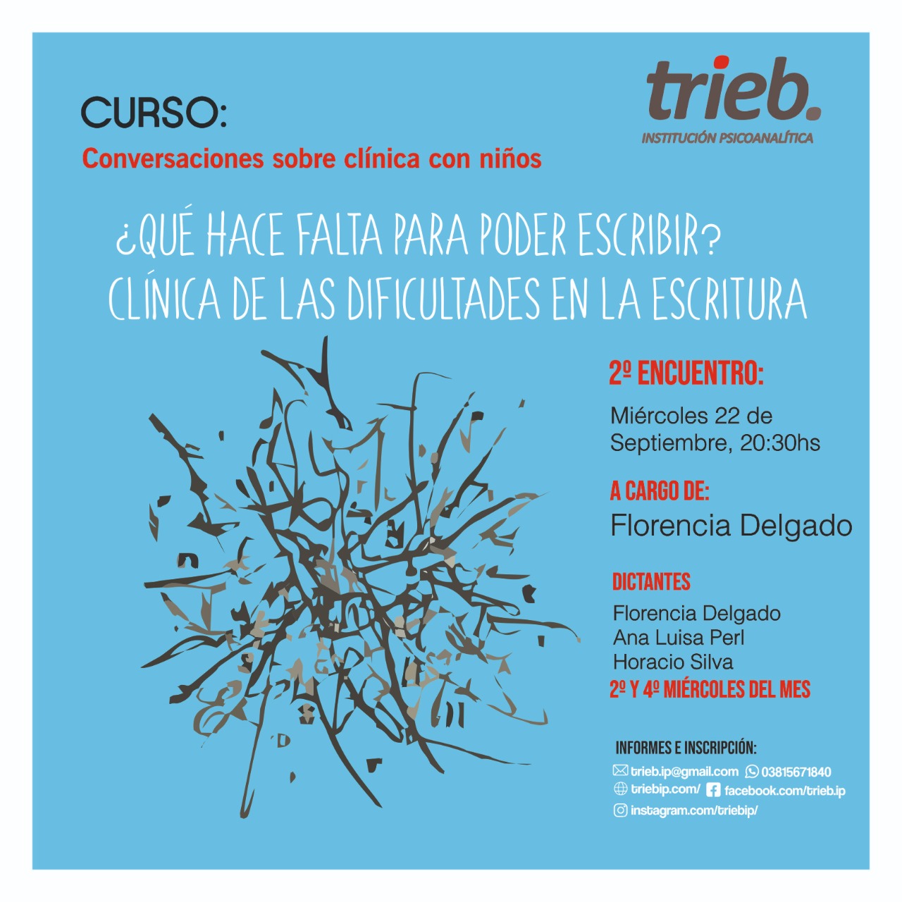 En este momento estás viendo Curso: Conversaciones sobre clínica con niños. «¿Qué hace falta para poder escribir? Clínica de las dificultades en la escritura»