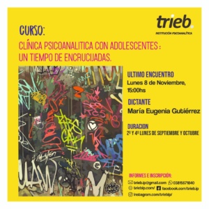 Lee más sobre el artículo ÚLTIMA CLASE del «Curso Clínica Psicoanalítica con Adolescentes: un tiempo de encrucijadas.»