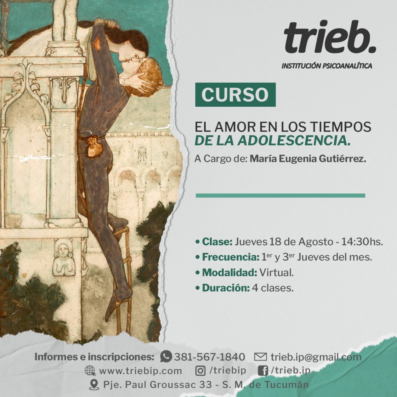 En este momento estás viendo CURSO: “El Amor en los tiempos de la Adolescencia” – 2da Clase