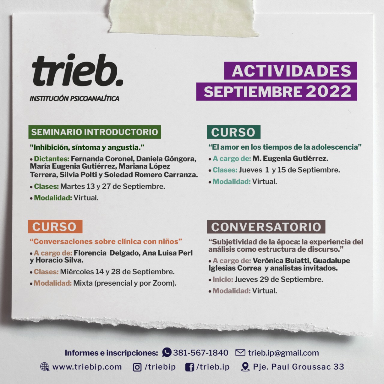 En este momento estás viendo TRIEB INFORMA – AGENDA MENSUAL