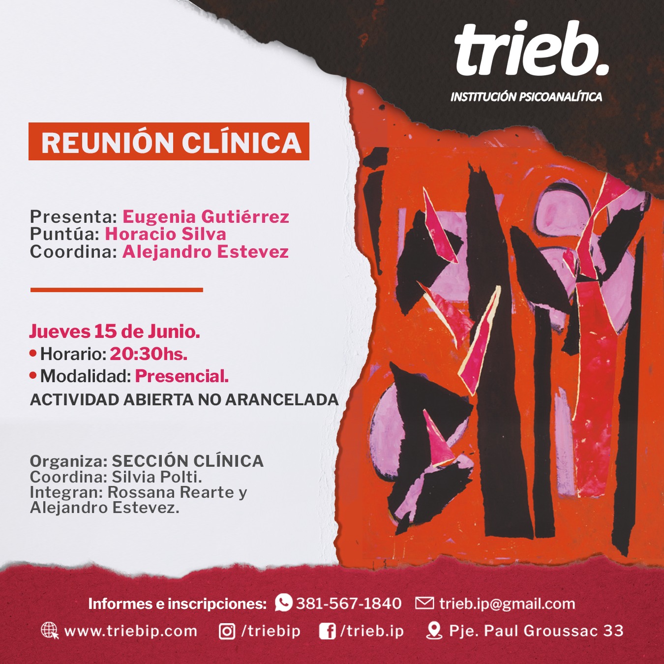 En este momento estás viendo Reunión Clínica – Modalidad presencial